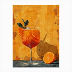 Aperol Spritz Orange 95 Canvas Print