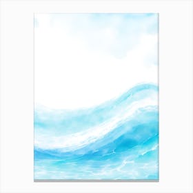 Blue Ocean Wave Watercolor Vertical Composition 149 Canvas Print