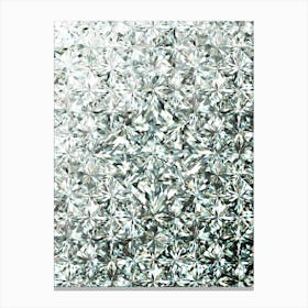 Jewel White Diamond Pattern Array with Center Motif n.0004 Canvas Print