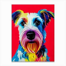 Skye Terrier Andy Warhol Style dog Canvas Print