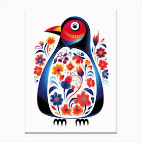 Scandinavian Bird Illustration Penguin 2 Canvas Print