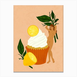 Cupcake Pinup Canvas Print