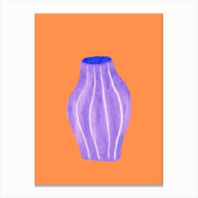Purple Watercolour Vase Canvas Print
