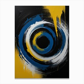 Blue And Yellow Swirl 1 Canvas Print