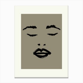 Abstract Face Card Canvas Print