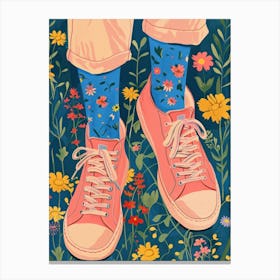 Flowers And Sneakers Spring 2 Canvas Print