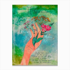 Gemini Healing Herbs Canvas Print