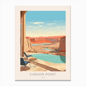 Canyon Point, Utah 3 Midcentury Modern Pool Poster Canvas Print