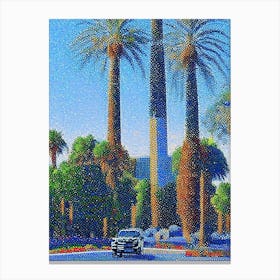 Irvine, City Us  Pointillism Canvas Print