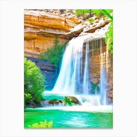 Calf Creek Waterfall, United States Majestic, Beautiful & Classic (2) Canvas Print