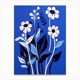 Blue Flower Illustration Lily Of The Valley 4 Canvas Print