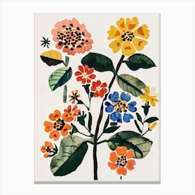 Painted Florals Lantana 3 Canvas Print
