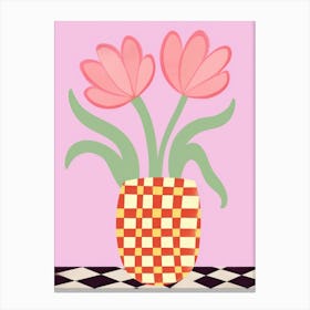 Tulips Flower Vase 1 Canvas Print