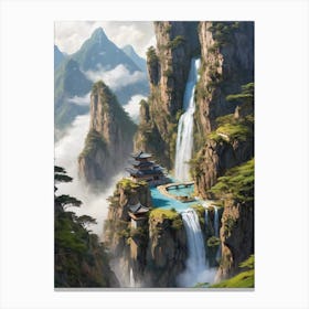 Chinese Mountain Landscape Painting (18) Canvas Print