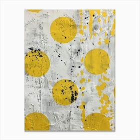 Yellow Polka Dots 2 Canvas Print