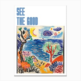 See The Good Poster Seaside Painting Matisse Style 12 Canvas Print