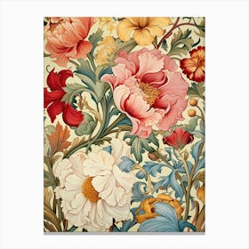 Victorian Floral Wallpaper 7 Canvas Print