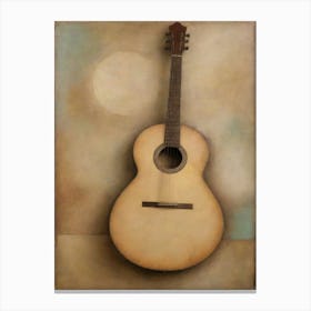 Guitar On The Beach Canvas Print