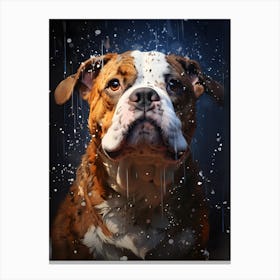 Expressive Dog Portrait in Watercolor Art Canvas Print