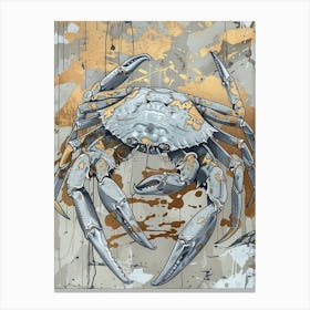 Crab Precisionist Illustration 3 Canvas Print