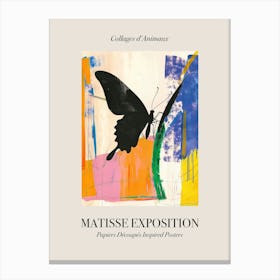 Butterfly 3 Matisse Inspired Exposition Animals Poster Canvas Print