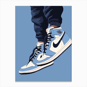 My Retro Blue Jordan Canvas Print