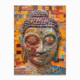 Mosaic Buddha Canvas Print