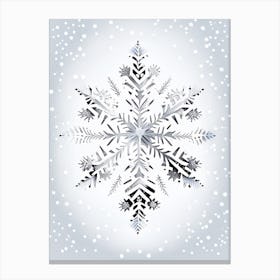 Snowflakes, In The Snow, Snowflakes, Marker Art 4 Canvas Print