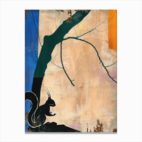 Squirrel 4 Cut Out Collage Canvas Print