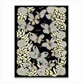 Swarm Of Bees 2 William Morris Style Canvas Print