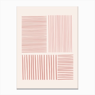 Pink Lines Canvas Print
