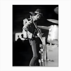 Rock Musician Jimi Hendrix In Concert Canvas Print