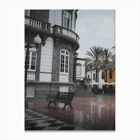 Rainy Day In A City Canvas Print