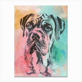 Boerboel Dog Watercolour Illustration Canvas Print