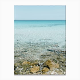 Clear Blue Water At The Italian Coast Of Sicily Canvas Print