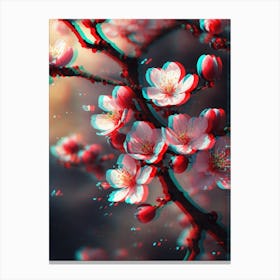 Cherry Blossoms In 3d Canvas Print