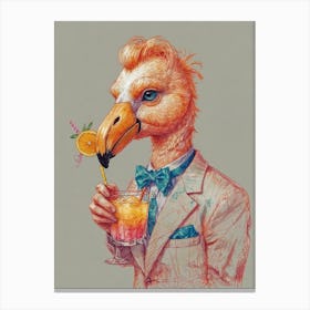 Ostrich Cocktail Canvas Print