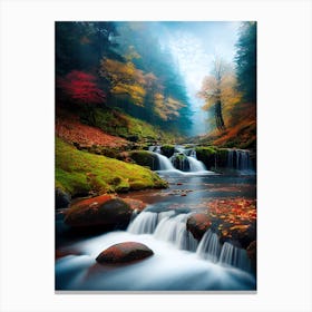 Waterfall In The Forest 18 Canvas Print