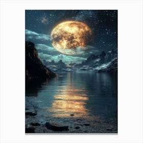 Moon Over Water 4 Canvas Print