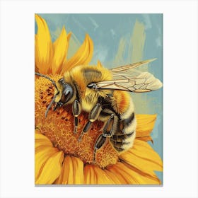 Mason Bee Storybook Illustrations 8 Canvas Print