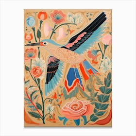 Maximalist Bird Painting Kingfisher 2 Canvas Print