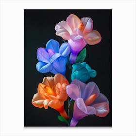 Bright Inflatable Flowers Aconitum 1 Canvas Print