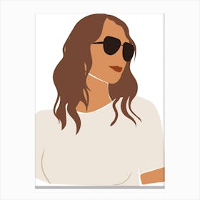 Woman In Sunglasses Canvas Print