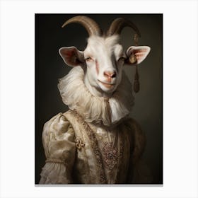 Goat In A Dress Canvas Print