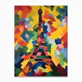 Eiffel Tower Paris France Henri Matisse Style 25 Canvas Print