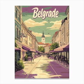 Aihrgdesign A Classic 1960s Travel Poster For Belgrade 5 Canvas Print