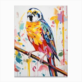 Colourful Bird Painting American Kestrel 2 Canvas Print
