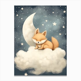 Sleeping Baby Fox 3 Canvas Print
