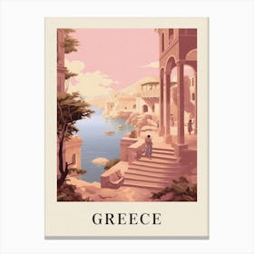 Vintage Travel Poster Greece 3 Canvas Print