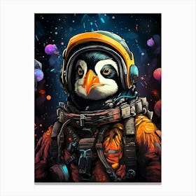 Penguin In Space 1 Canvas Print